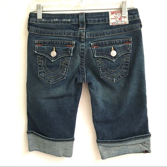 True Religion Sophie Bermuda jean shorts 27* - Picture 3 of 7